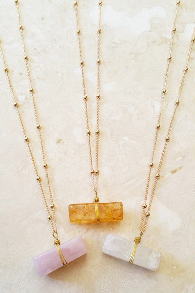 Navarre Natural Ice Stone Necklace