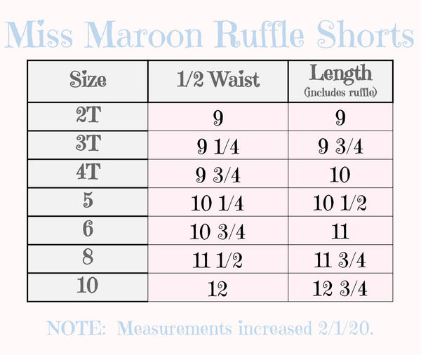 Miss Maroon Ruffle Shorts