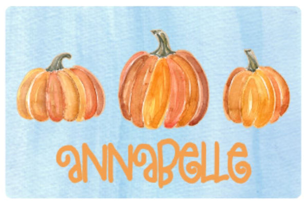 Watercolor Background Pumpkin Trio Design