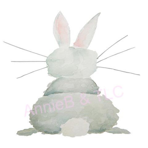 Easter Bunny Watercolor Design